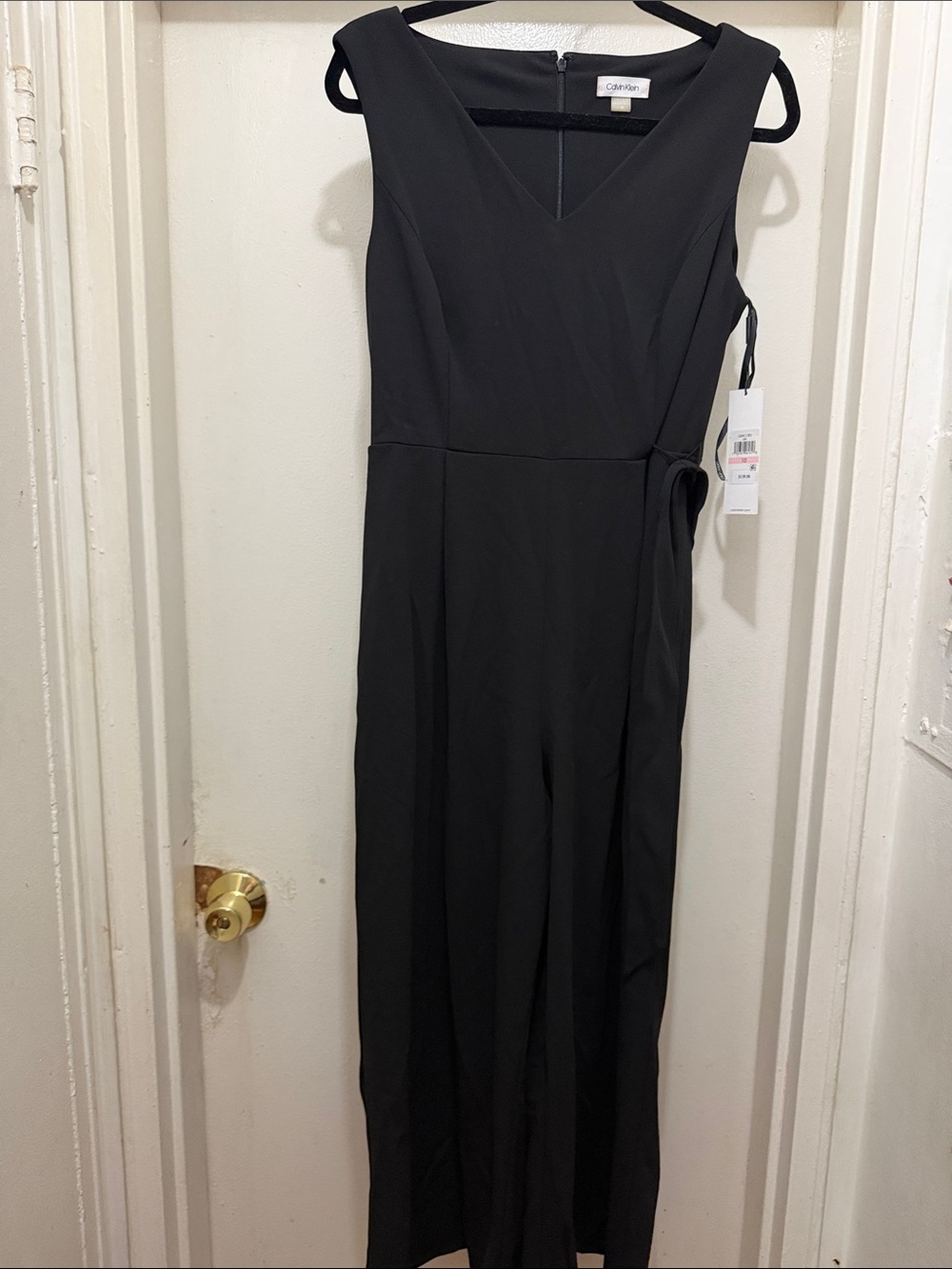 Calvin Klein Black Sleeveless V-Neck Maxi Dress